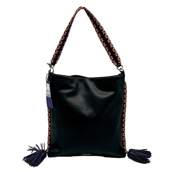 Rebecca Minkoff Black Leather Chase Convertible Hobo Bag - Picture 1 of 11